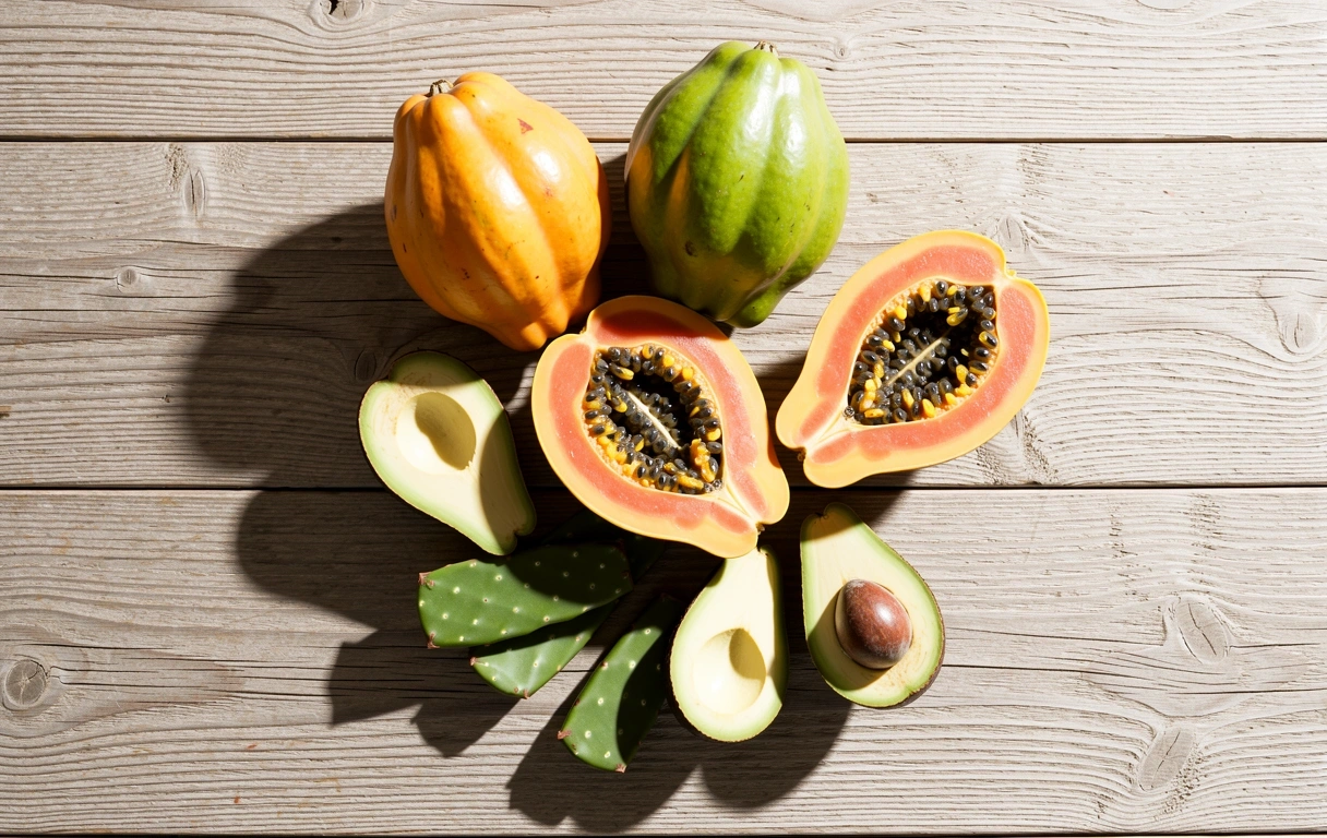 Ingredientes frescos de la región