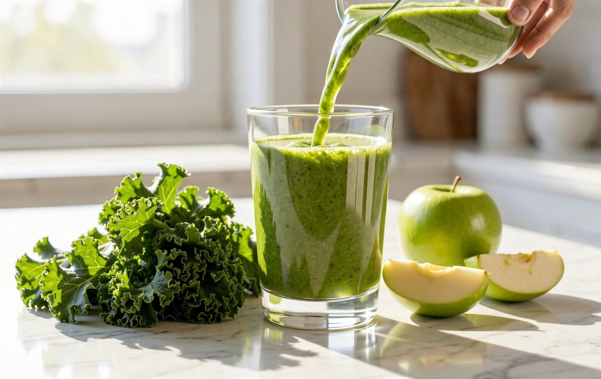 Batidos verdes frescos